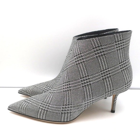 Jimmy Choo Marinda 65 Ankle Boots Silver Glitter Prince of Stars Size 37 NEW - Picture 6 of 10